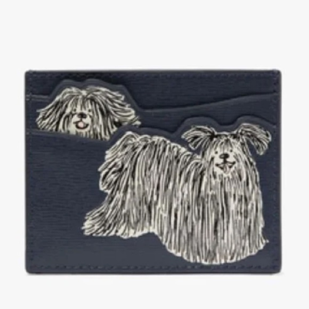 Kate Spade Shaggy Dog Saffiano Leather Card Holder NWT - Picture 4 of 7